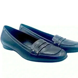 BALLY  BLACK LEATHER LOAFERS SIZE 39